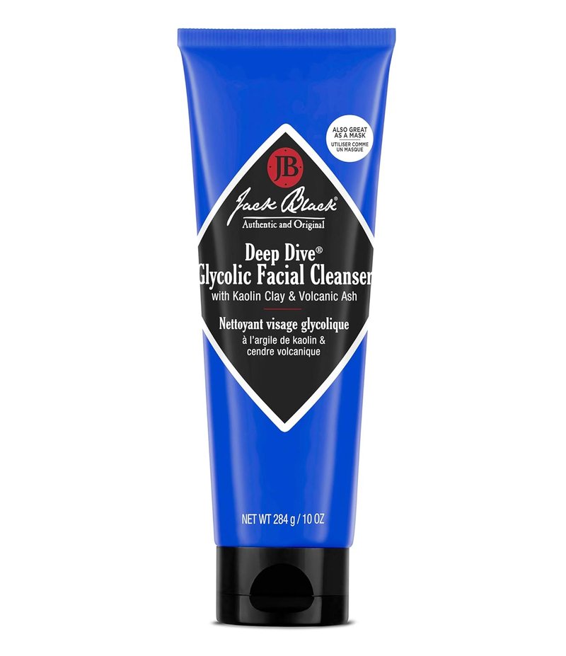 Jack Black Deep Dive Glycolic Facial Cleanser - Clay-Based Formula for All Skin Types | 5 oz