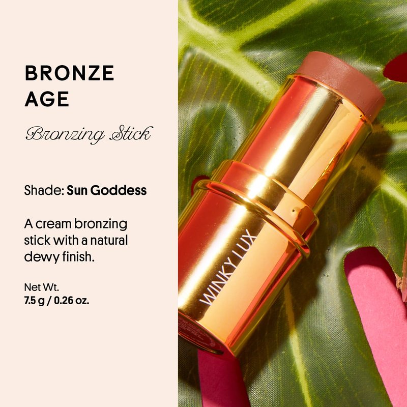 Winky Lux Bronze Age Bronzer Stick – Cream Bronzer & Contour with Hydrating, Blendable, Buildable Coverage for Flawless, Smooth Skin, Infused with Vitamin E, Sun Goddess