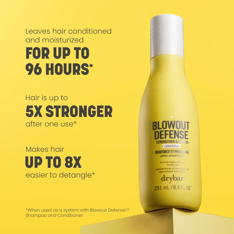 Drybar Blowout Defense Strengthen & Extend Conditioner, Lightweight Texture, Hydrates, Detangles, Reduces Breakage, No Build-Up, Long-Lasting Blowouts