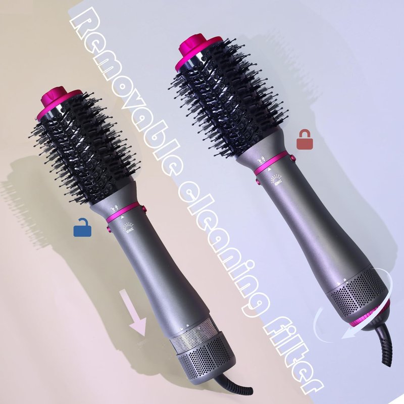 4-in-1 Blow Dryer Brush - Hot Air Styler with Negative Ion Technology for Smooth, Volumized Hair | Salon Quality Finish