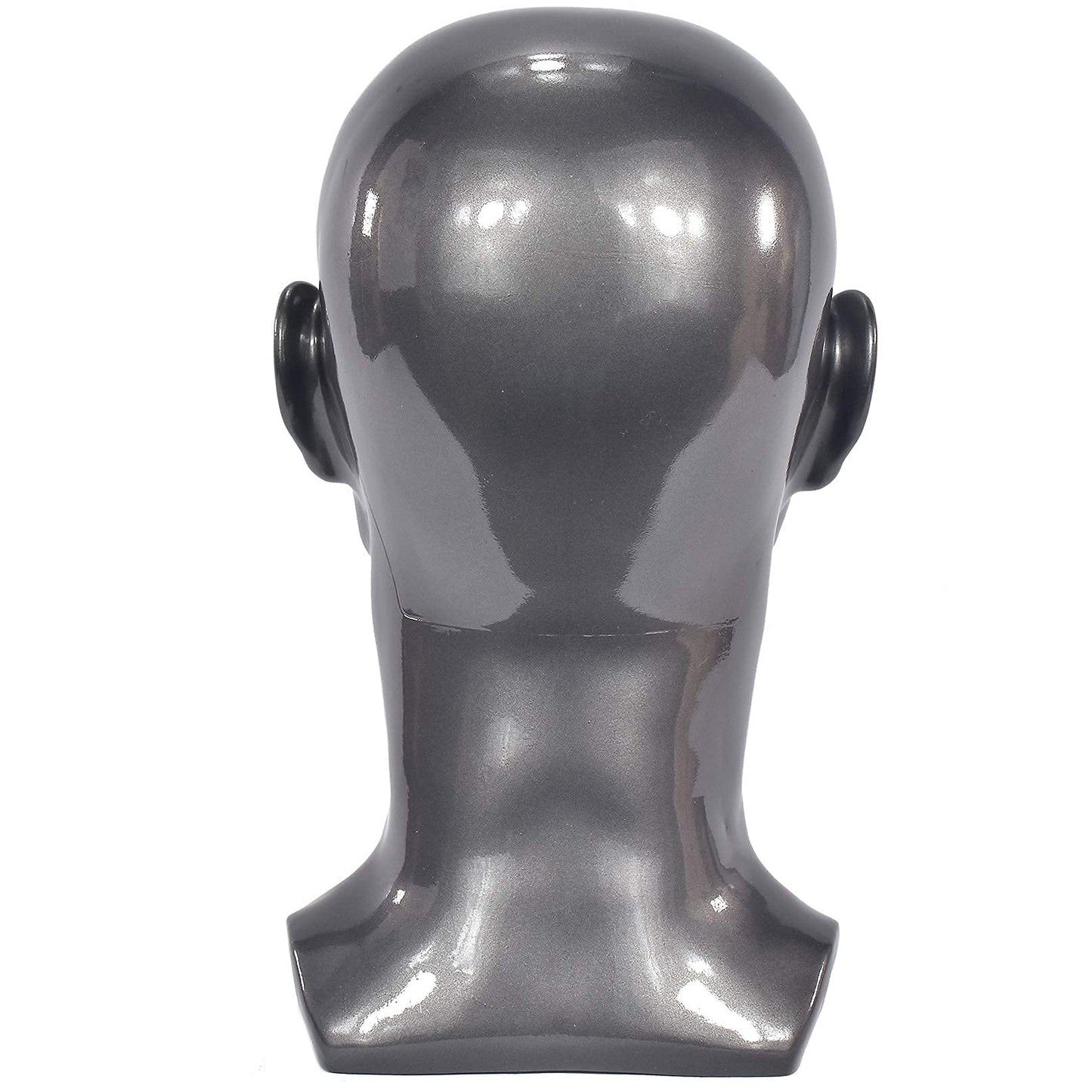 FanLin Male Mannequin Head Professional Manikin Head for Display Wigs Hats Headphone Mask Sunglasses Jewelry and Scravat Display Stand (Bright Gray)