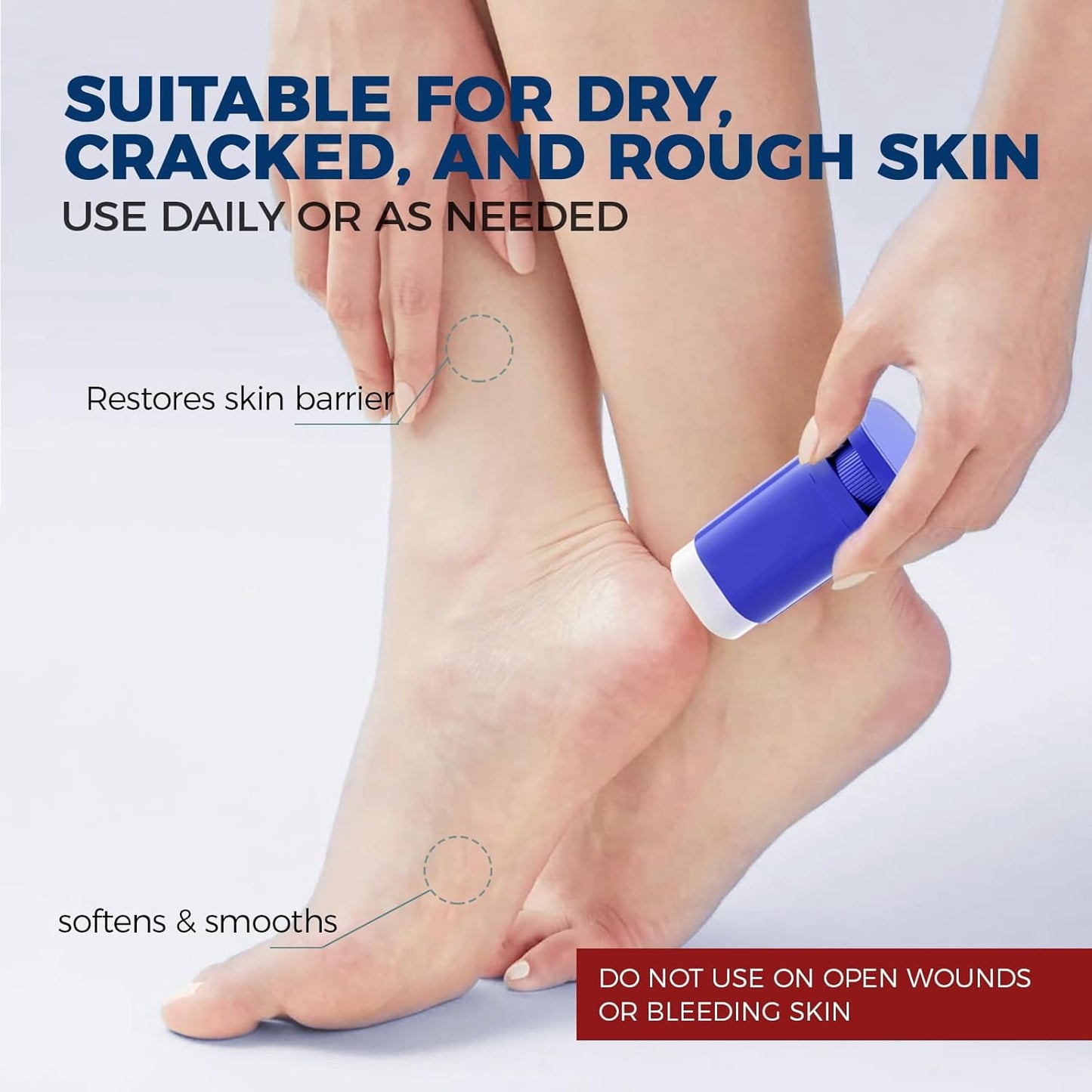 Urea Cream Stick 60% with 2% Salicylic Acid - Intensive Foot Cream for Dry, Cracked Heels | 0.7oz
