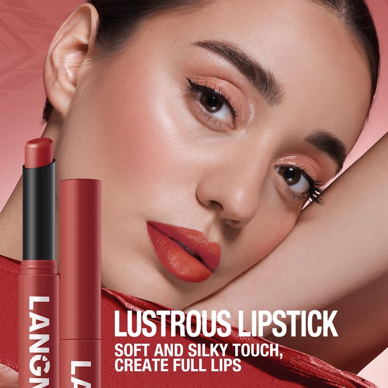 Jolilab 12Pcs Velvet Matte Lipstick Nude Matte Soft Dark Color Stick High Pigmented Long-Lasting Waterproof Lip Stick Lip Balm Beauty Cosmetics Gift for Women(01#-12#)