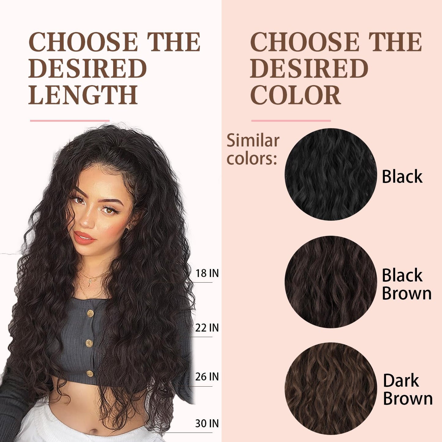 ORSUNCER Claw Long Wavy Ponytail Extension Black Brown 30" Curly Pony Tail Clip in Hair Extensions for Women fluffy Natural Looking Synthetic Hairpiece for Daily Use