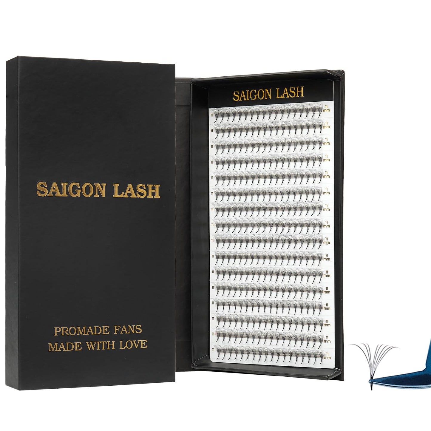 SAIGON LASH 8D Promade Fans Laser Tech Lash Extensions Black-0.05-D-13
