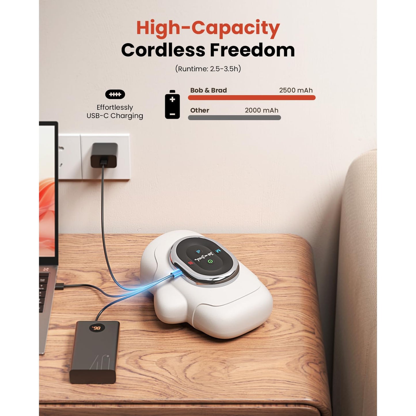 BOB AND BRAD Hand Massager with Heat and Compression, Individual Fingers