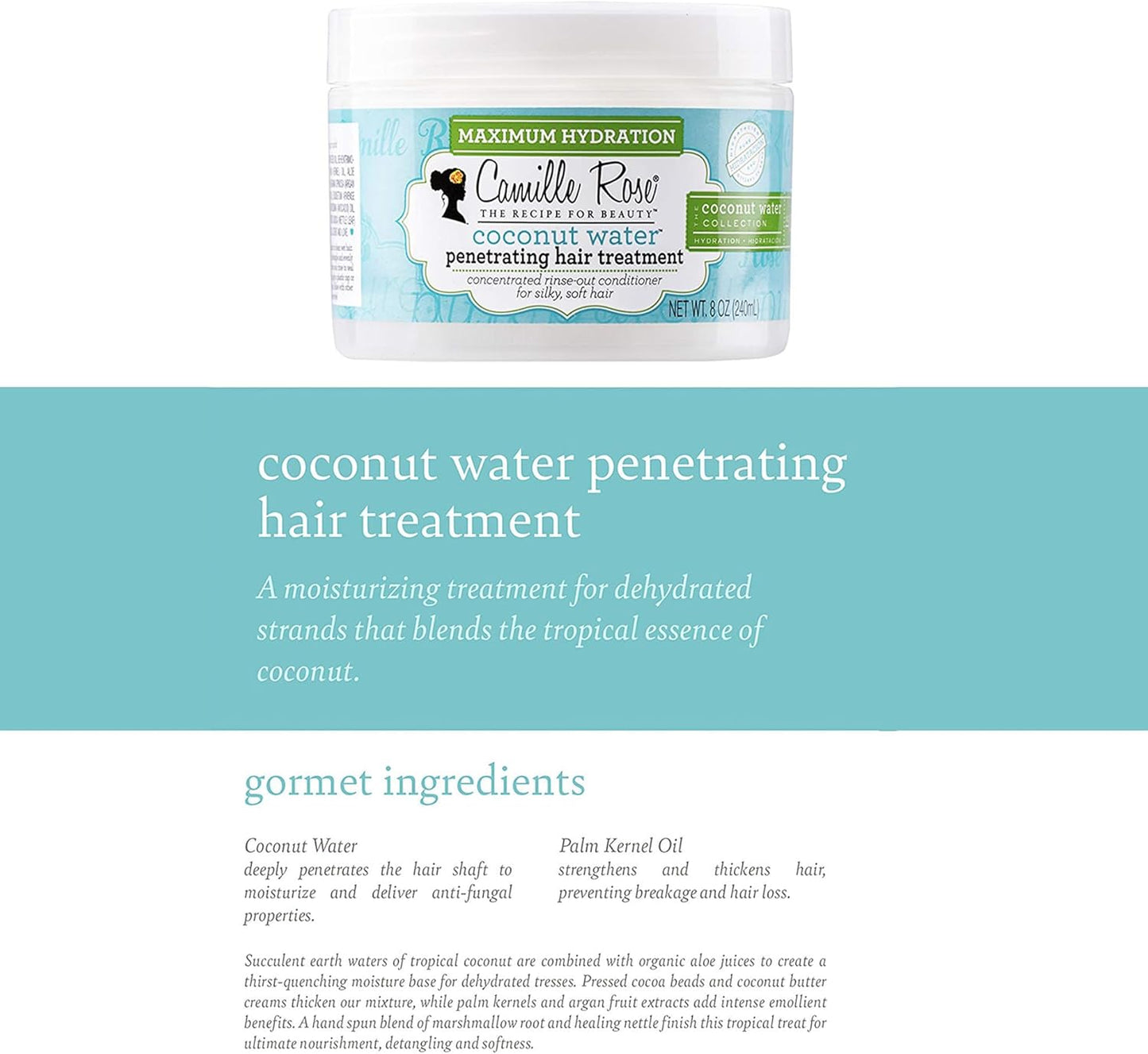 Coconut Water Hair Treatment - Deep Conditioning for Moisture & Shine | 8 oz