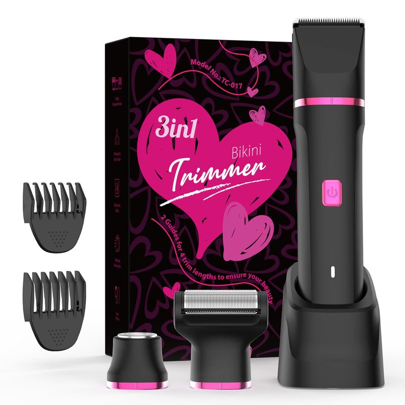 Bikini Trimmer for Women - Waterproof Wet & Dry Electric Foil Shaver for Private Area, Rechargeable Dock, Painless Smooth Shaving & Trimming of The Body, Face, Underarm, Legs, Tiktok Trend Items