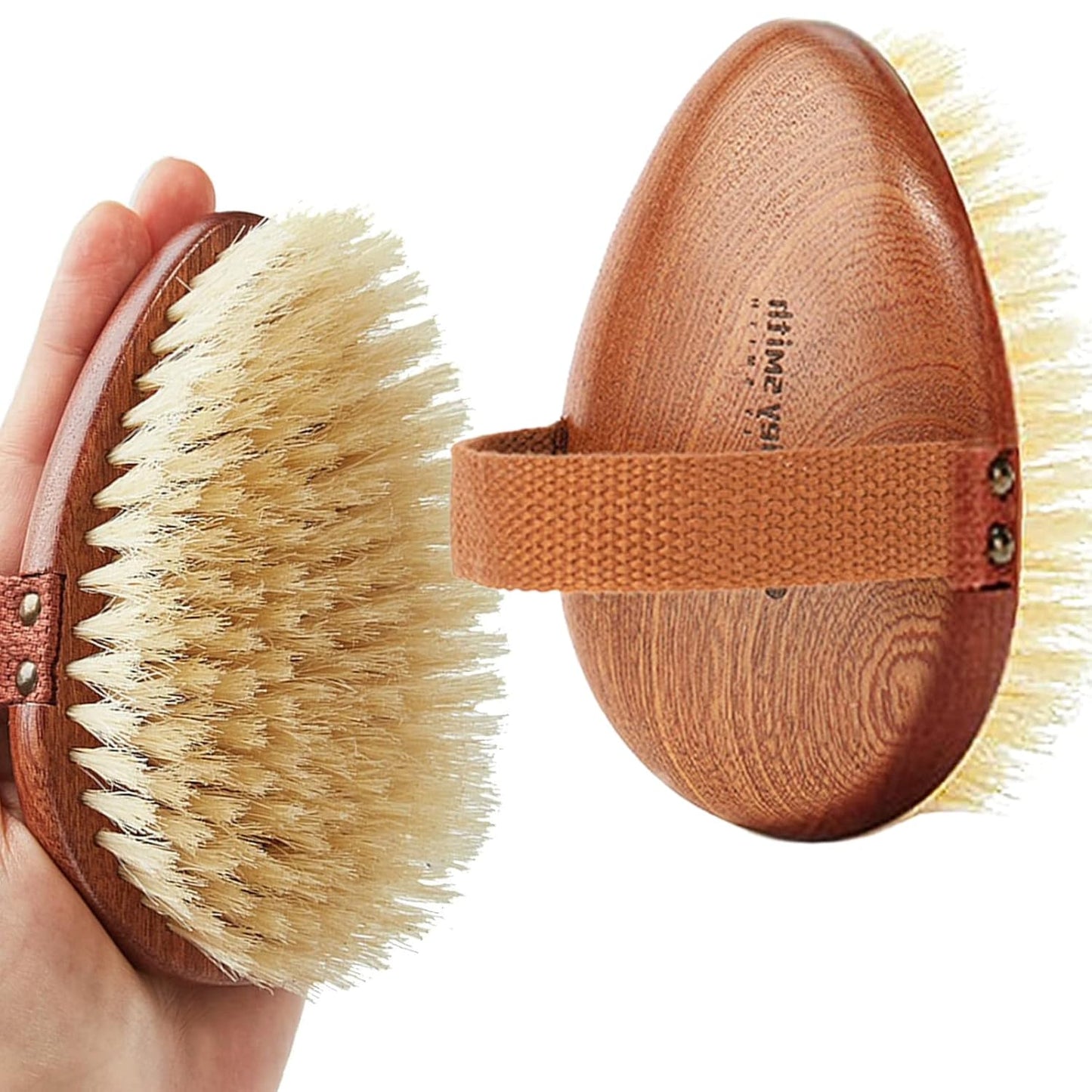 Premium Dry Brushing Body Brush - Exfoliating Shower Brush for Glowing Skin | Portable Dry/Wet Exfoliator for Silky Smooth Results