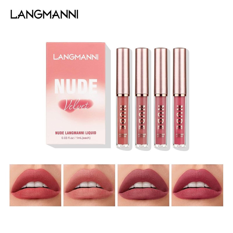 Matte Liquid Lipstick Set - Long-Lasting Velvety Lip Color | 16-Piece Nude Makeup Collection for Women