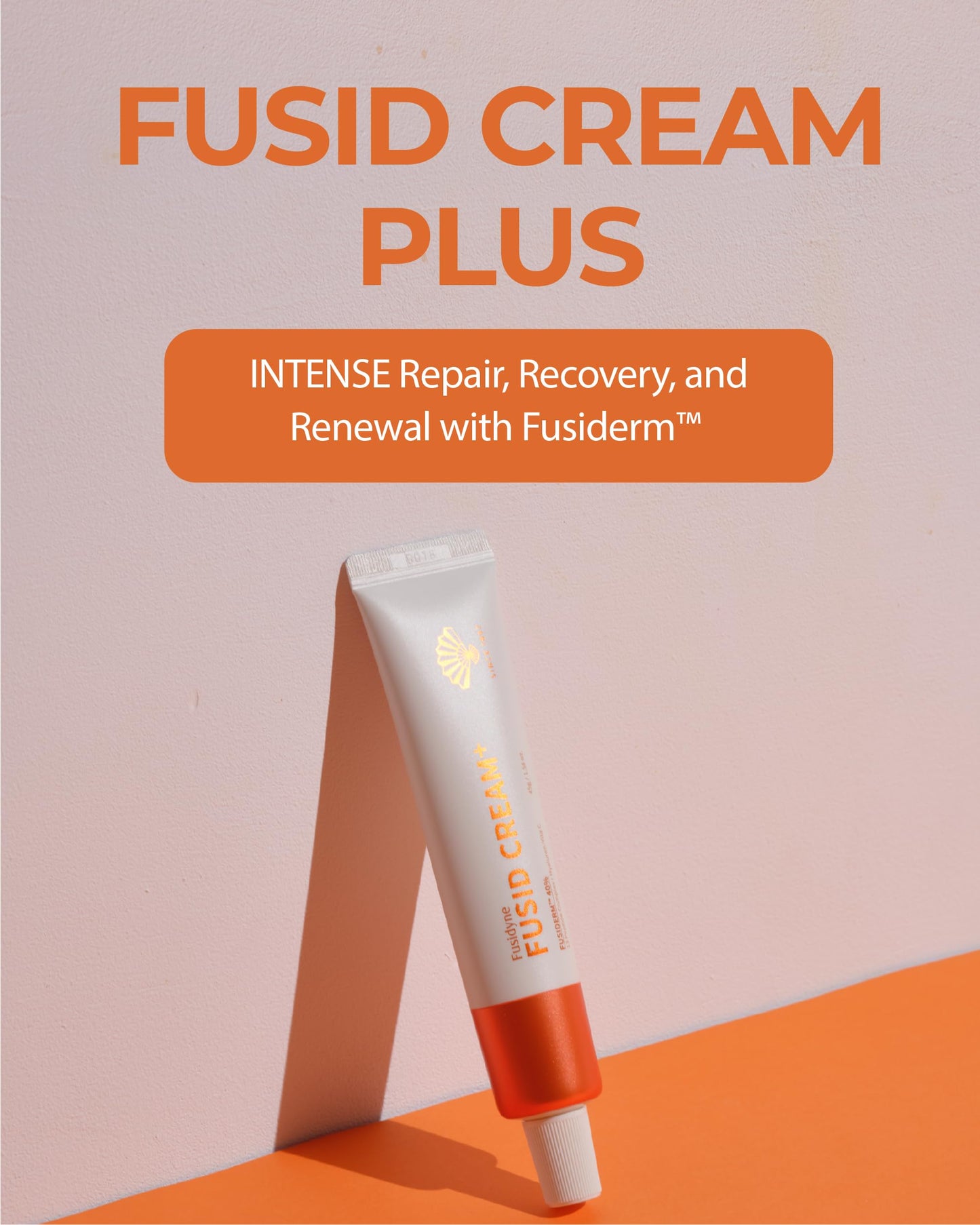 FUSIDYNE Fusid Cream Plus (1.58oz) - Moisturizer Face Cream for Daily Hydration, Even Skin Tone. Korean Moisturizer for Face with Fusiderm, Peptides, Vitamin C.