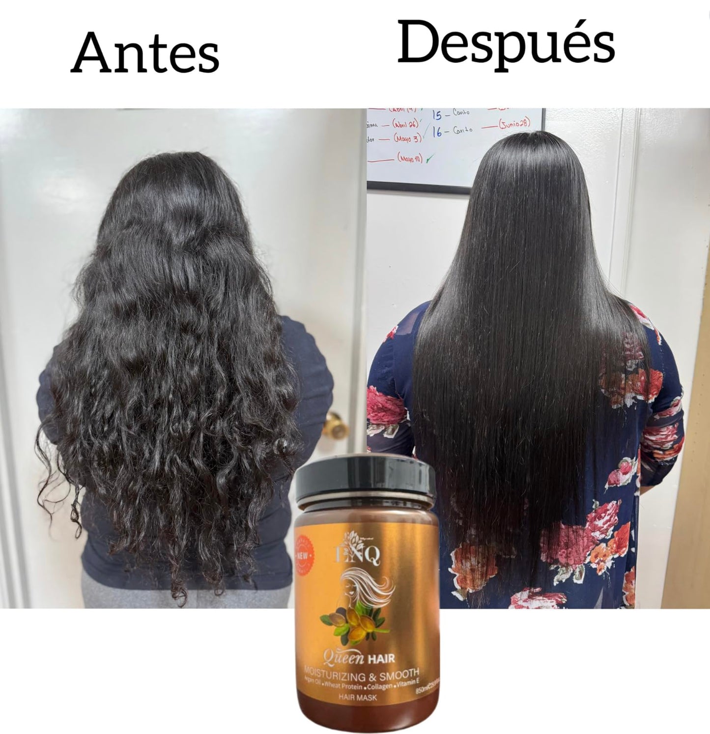 Keratina Capilar La Reina Del Cabello La Niquereña 850ML – Hidratante y Reparadora | Brillo, Suavidad, Antifrizz y Protección Térmica | Para Todo Tipo de Cabello