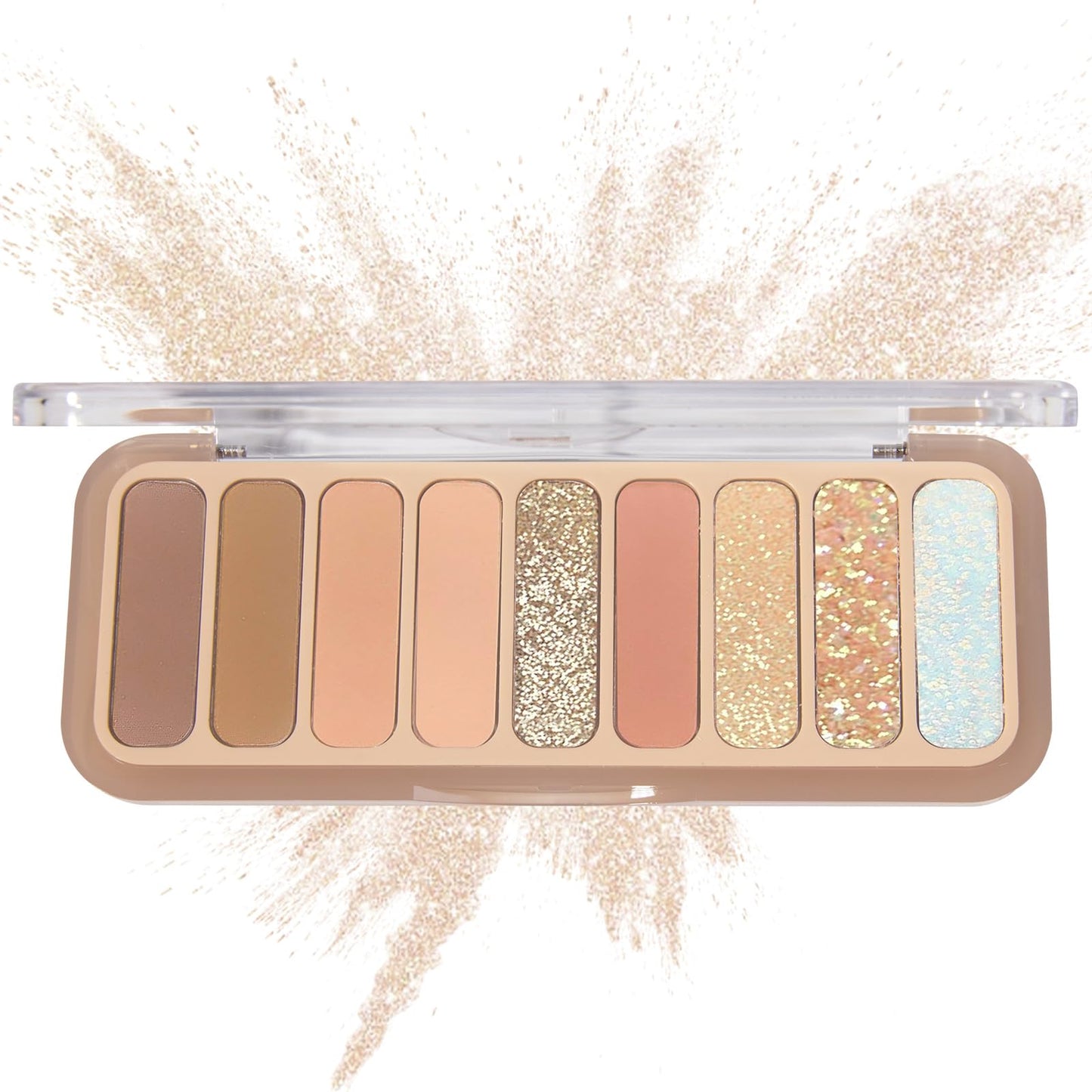 SUMEITANG 9 Colors Matte Naked Eyeshadow Palette Neutral Nude Smoky Eye Shadow Pallet Gray Taupe Brown High Pigmented Ultra-Blendable Waterproof Long Lasting Makeup Palettes Suitable for Older Women