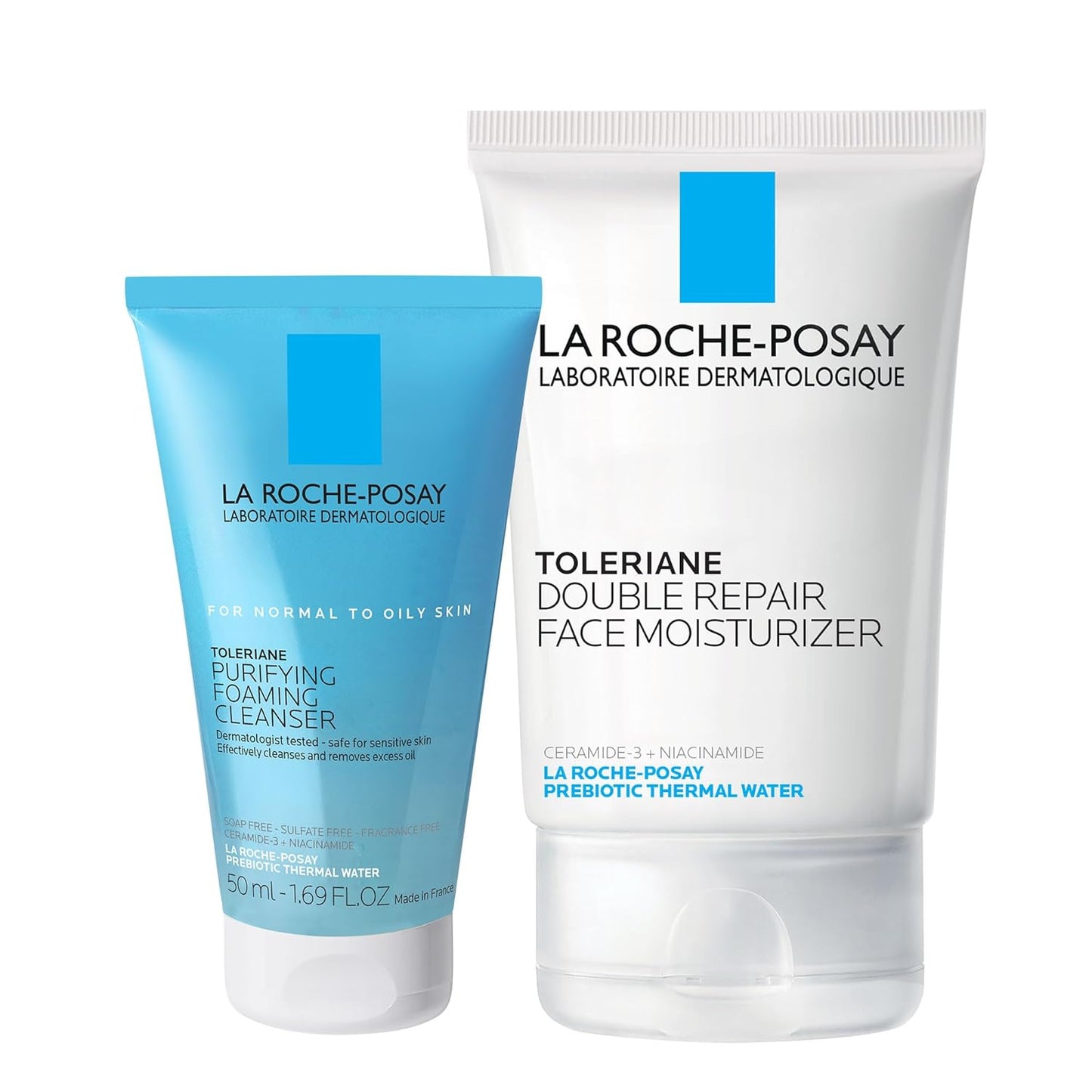 La Roche-Posay Toleriane Face Moisturizer - Ceramide & Niacinamide Cream for All Skin Types | Fragrance-Free Hydration