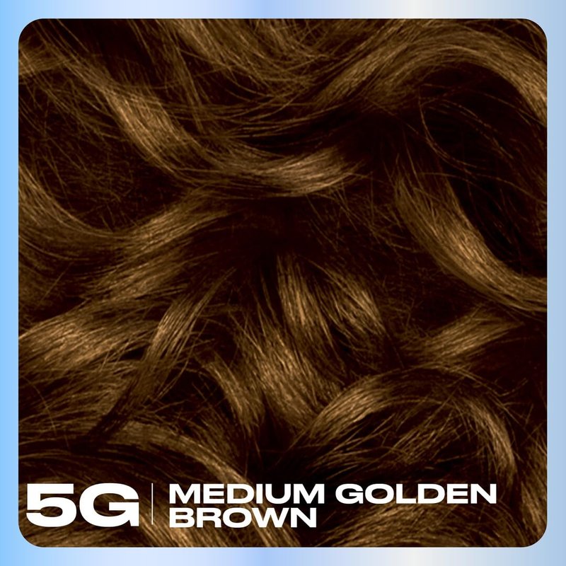 Clairol Nice'n Easy Permanent Hair Dye, 5G Medium Golden Brown Hair Color, Pack of 1