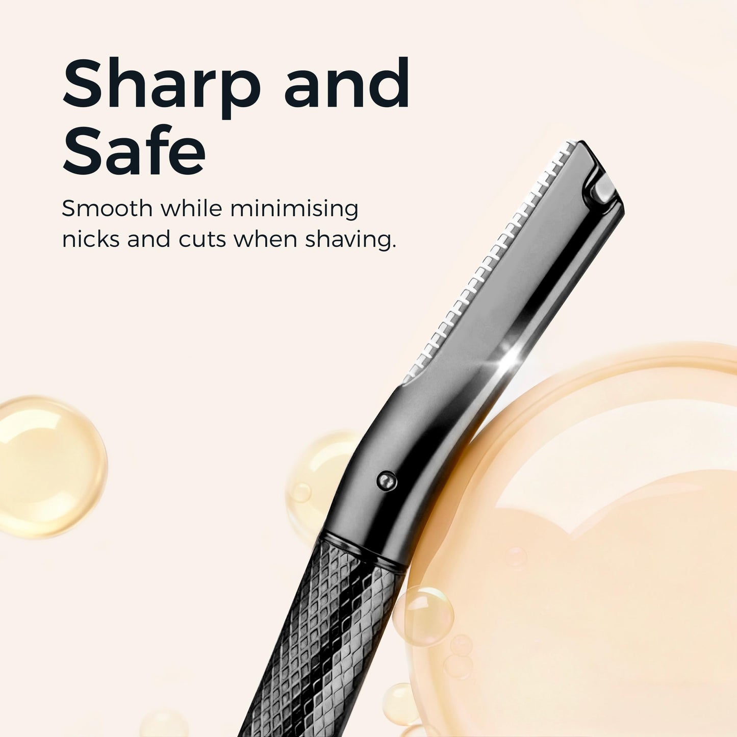 ZOMCHI Eyebrow Razor, Face Razors for Women & Men, Eyebrow Trimmer Shaper with Precision Cover, Facial Shaver with 6 Blades, Black, Metal with Silicone Protective Cover