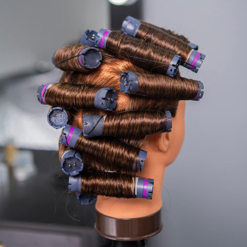 Headstar Mannequin Head 20-22" 100% Human Hair Hairdresser Training Head Manikin Head Styling Training Head Cosmetology Doll Head Hair for Practice Cutting Braiding (E6606LB0414H)