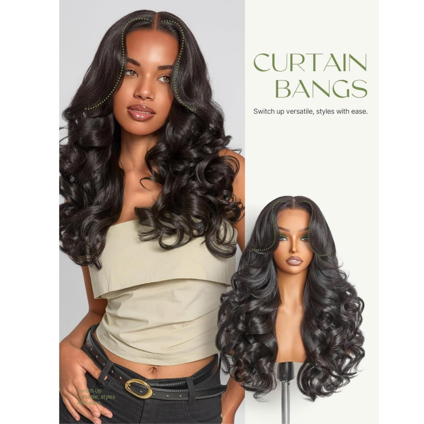 Marshey Synthetic Lace Front Wig 13X6 Lace Front Wigs for Black Women Wear and Go Glueless Wigs as Human Hair Pre Plucked Pre Cut Frontal Wig (Black, 26 Inch)