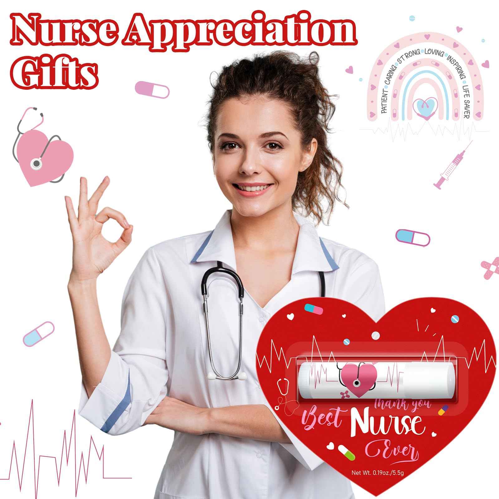 30 Pack Nurses Appreciation Gifts Bulk Lip Balms Christmas Hospital Staff Team Thank You Gifts Best Nurse Ever Fall Thanksgiving Xmas Appreciation Party Favors for Coworkers Midwife Women Presents