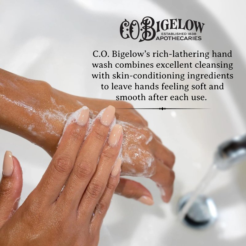 C.O. Bigelow Musk Hand Wash, Iconic Collection Liquid Hand Soap with Shea Butter, Glycerin, Aloe Vera, 10.5 Fl Oz