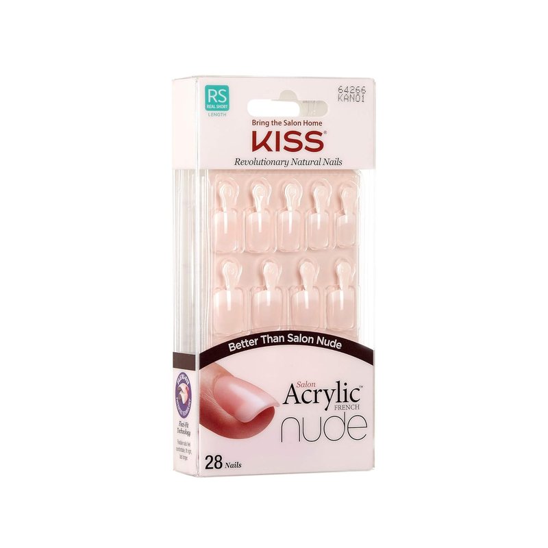 Kiss Salon Acrylic Nude French Nails - 28 Count | Elegant Manicure Set (3 Pack)