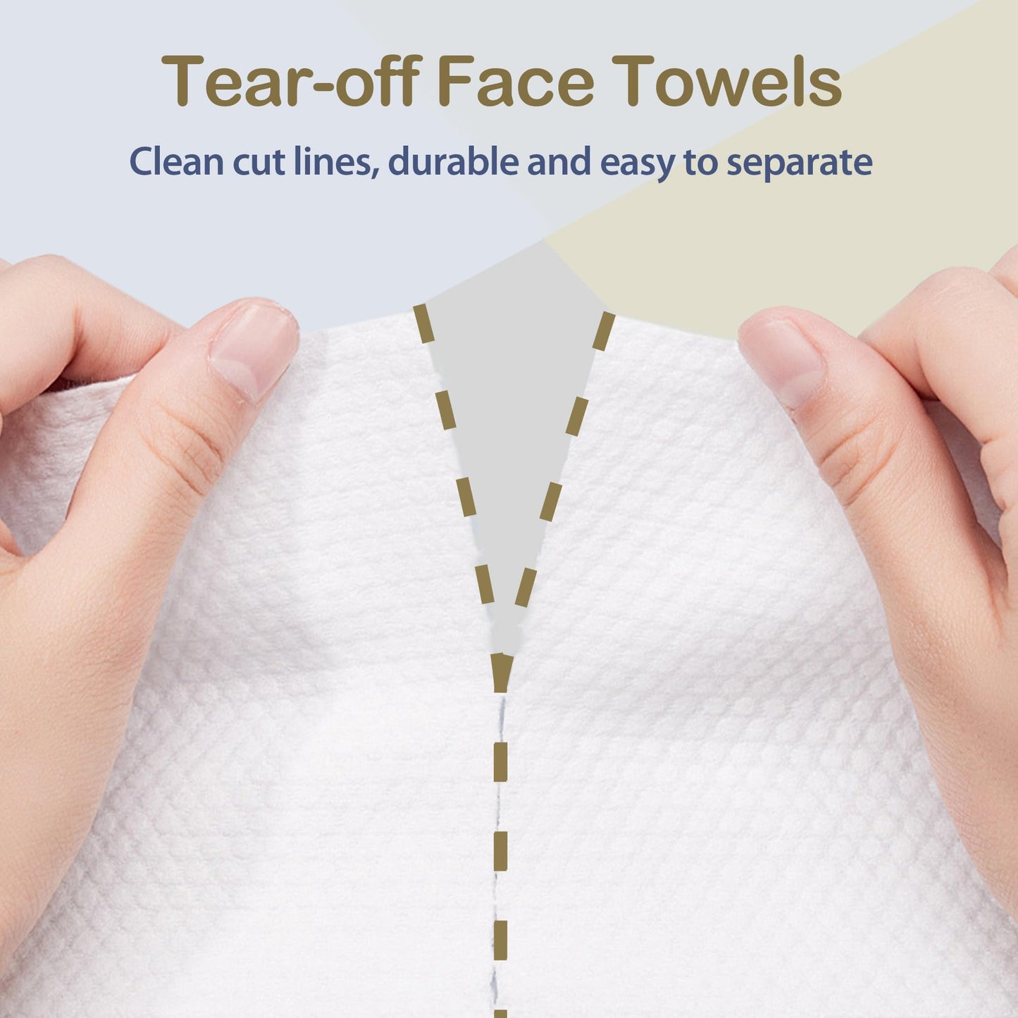 Ourmed Life Face Towels, Disposable Biodegradable Facial Towels for Sensitive Skin, Lint- free Face Wipes for Washing Face, Skincare and Makeup Remover, Dry Wipes, 12"×12" Extra Large(120 Ct,2 Pack)
