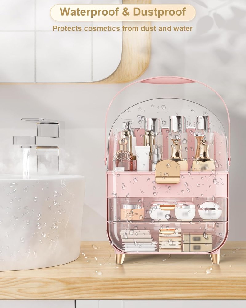 Makeup Organizer - Countertop Skincare Holder for Bathroom | Cosmetic Storage Box & Display Case for Vanity & Dresser