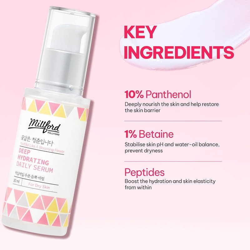 Deep Hydrating Daily Serum - Hyaluronic Acid for Dry Skin | 30ml | Alcohol & Fragrance Free, pH Balanced
