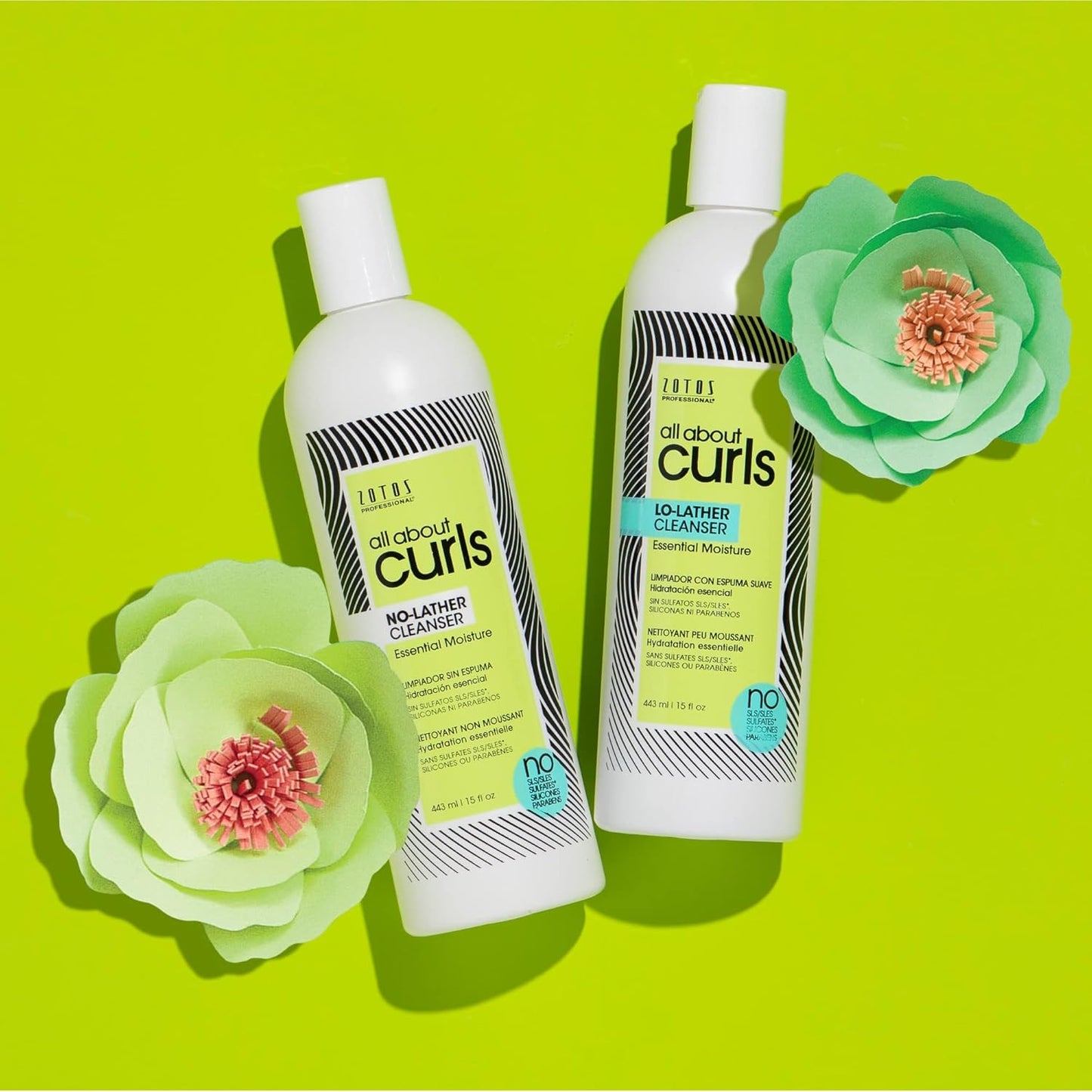 Lo-Lather Cleanser Shampoo for Curly Hair - Essential Moisture, Gentle Sulfate & Paraben Free Formula