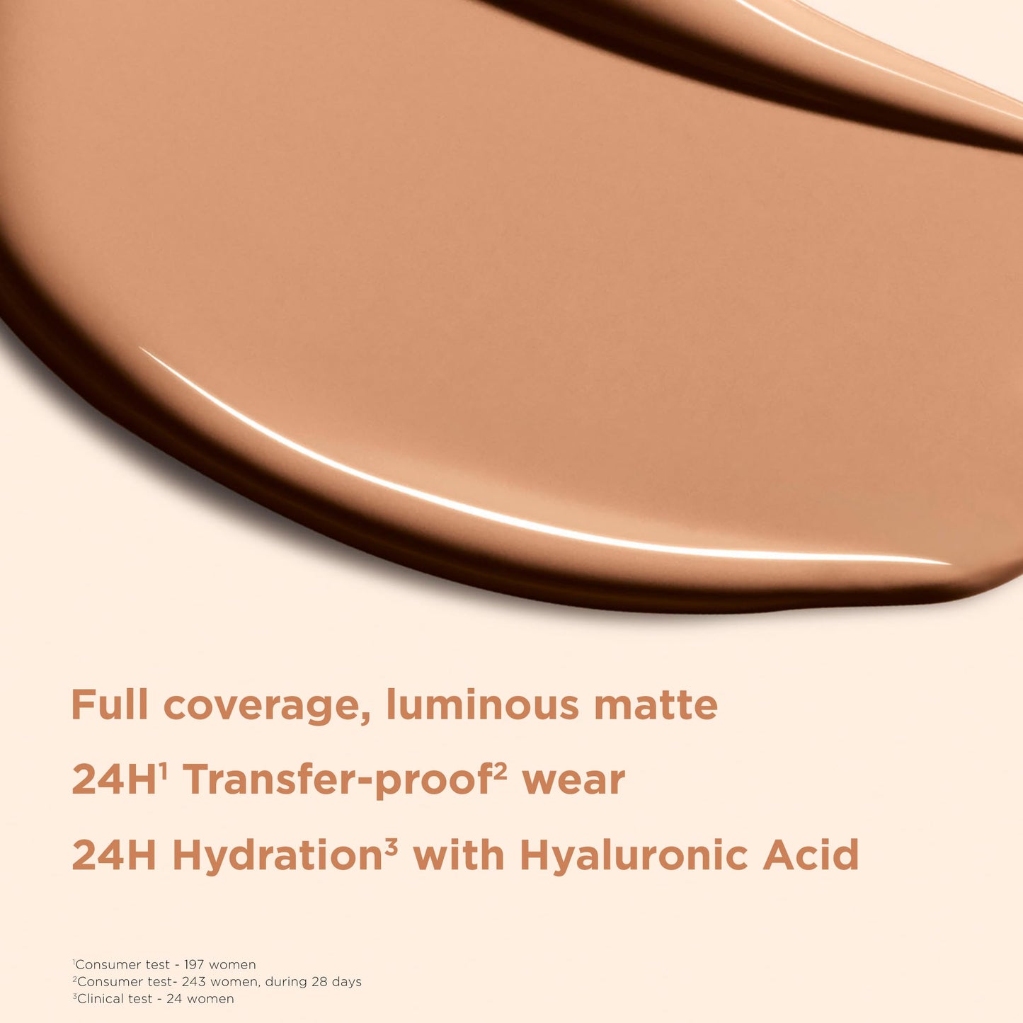 Clarins Skin Illusion Longwear Full Coverage Foundation|Luminous Matte Finish|24H Hold and 24H Hydration|Natural Looking|Transfer, Sweat and Smudge Proof| Contains Hyaluronic Acid|1 Fl Oz, 111N