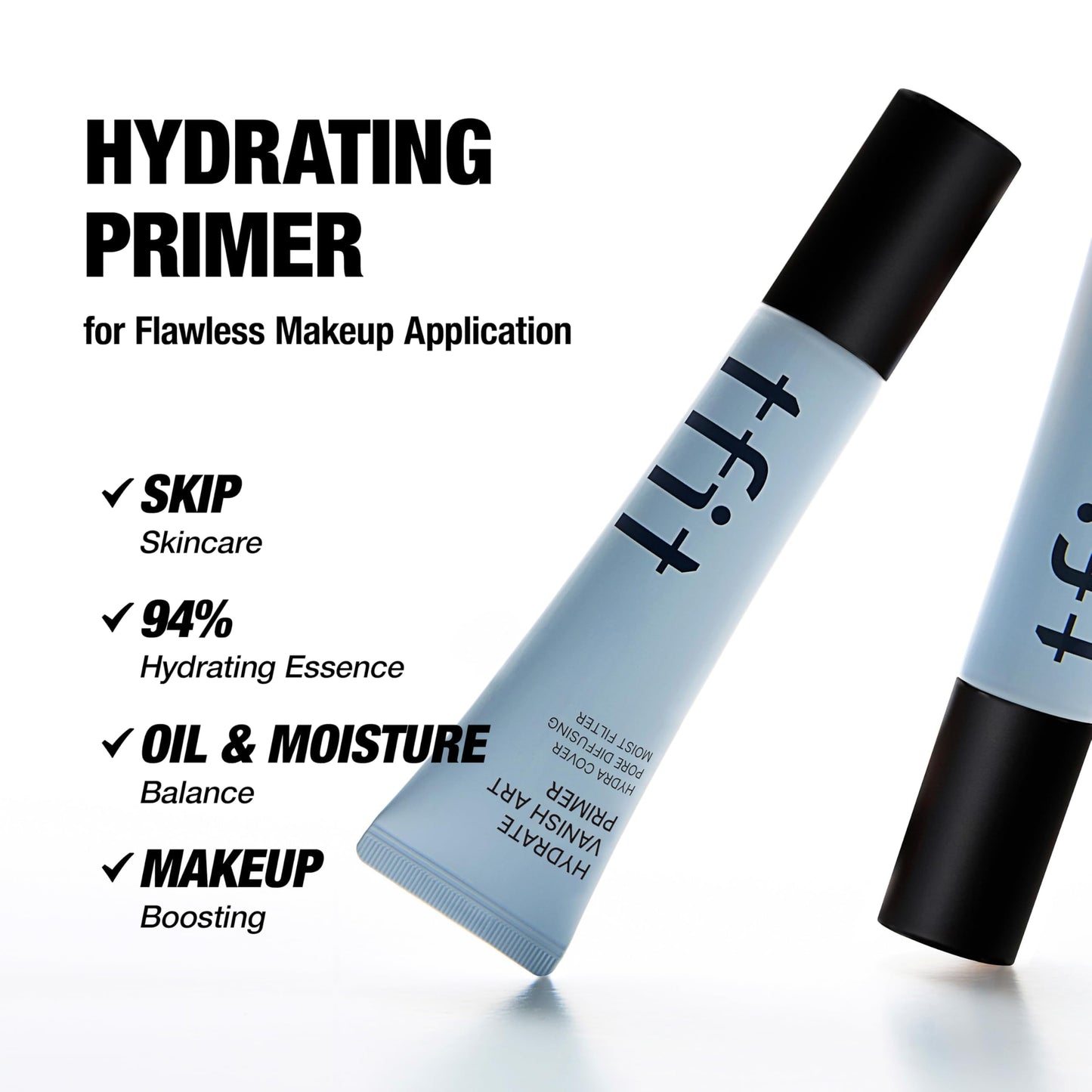 TFIT Hydrate Vanish Art Primer — Moisturizing Makeup Primer, Dry & Sensitive Skin Friendly, Smooth Skin & Grip Makeup, 94% Essence-Infused, Korean Makeup, 1.01 FL.Oz.