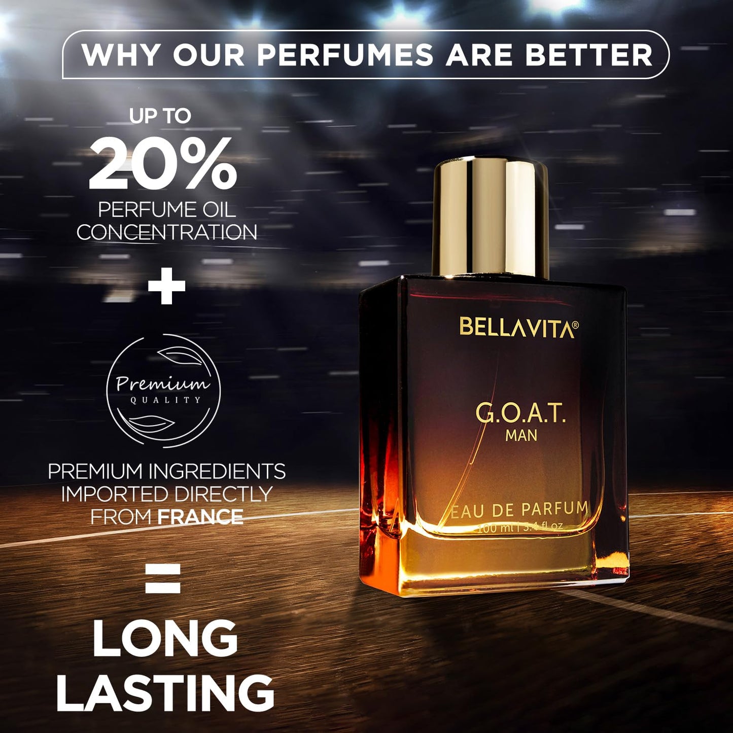 BellaVita Luxury G.O.A.T. & Skai Aquatic Perfume Combo for Men and Women | Long-Lasting, Refreshing & Invigorating | Cruelty-Free & Vegan | Ideal Gift for Sports & Gym Enthusiasts