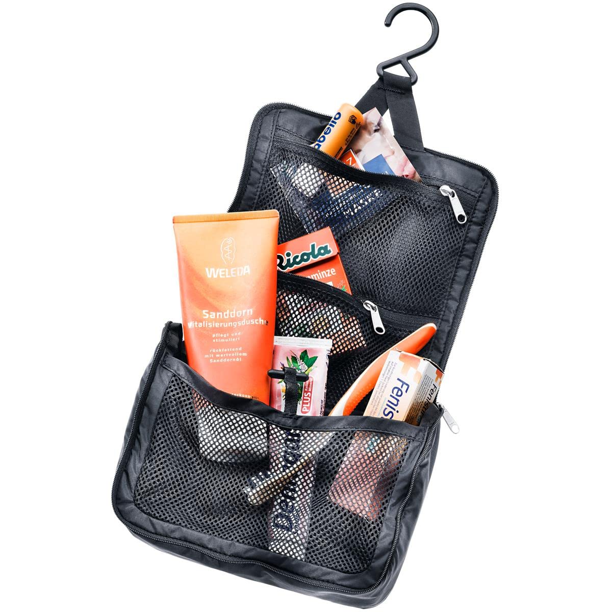 Deuter Wash Center Lite I - Lightweight Hanging Toiletry Bag for Trekking and Travel - Wave-Ink
