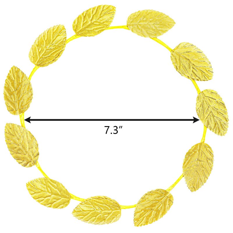 Hedume 24 Pieces Laurel Crown Headband, Gold Lightweight Greek Goddess Headpiece, Laurel Wreath Crown Roman Leaf Headband for Women Men Halloween Headdress Party Decoration