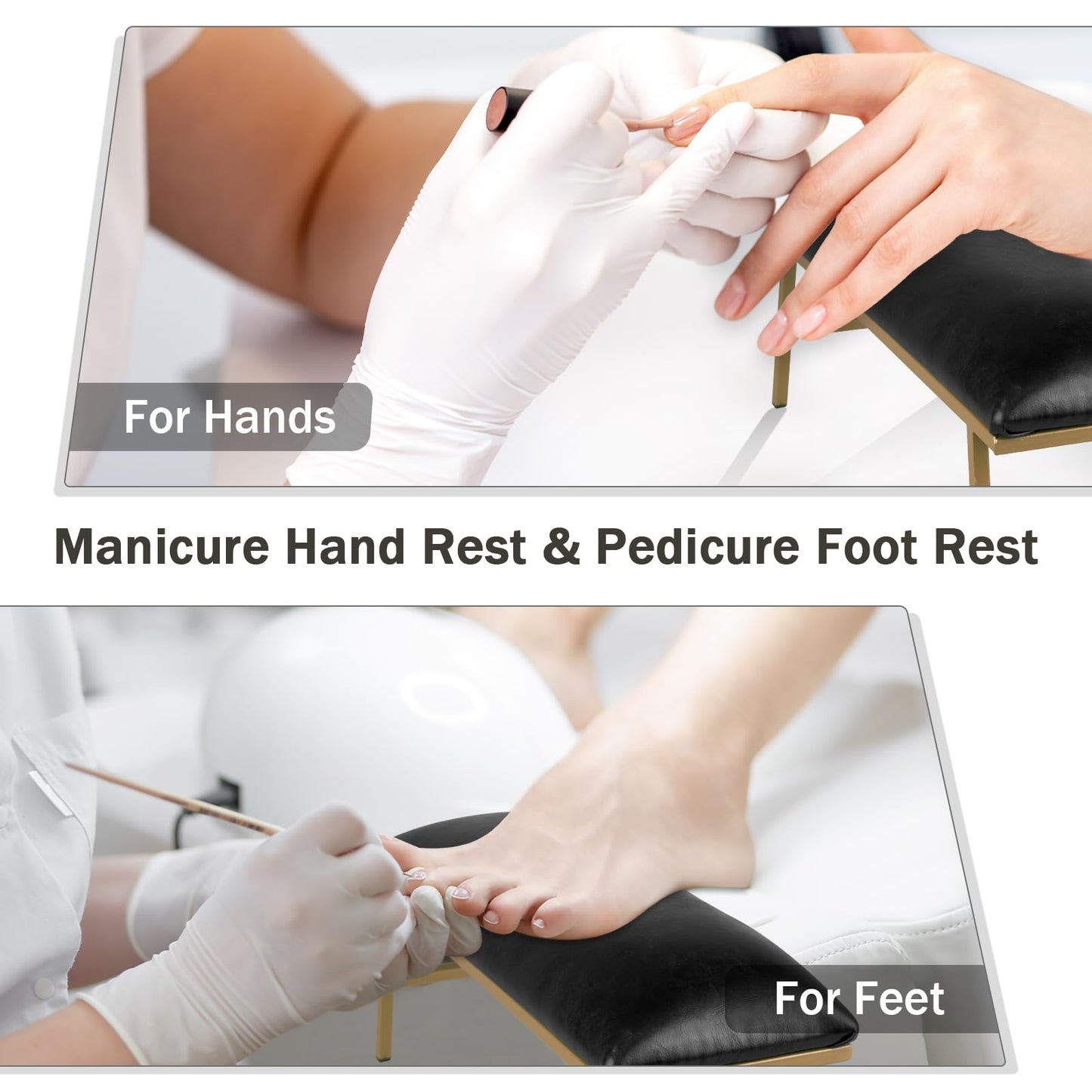 Arm Rest for Nails, Nail Arm Rest for Nail Tech with Microfiber Leather Nail Table Mat, Manicure Hand Rest Stand Nail Art Accessories Tool for Nails Tech(Marble)