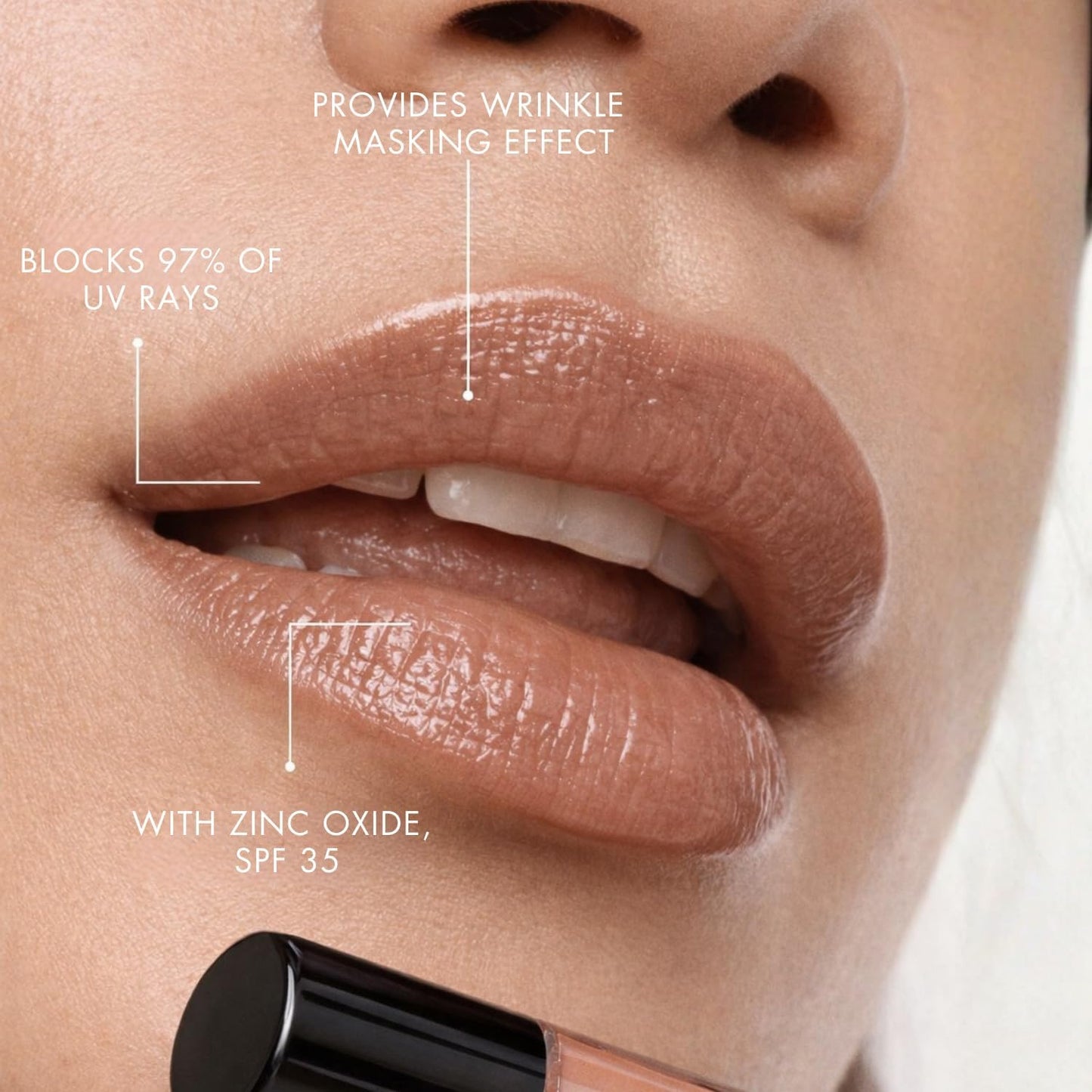 Mental Skincare Hydrating Nude Pink Tinted Lip Gloss – Weightless Formula with Soft Luminous Finish & High Color Payoff - Non-Sticky Lip gloss for Women for Long-Wear & Buildable Pigment – 0.11 Fl Oz.