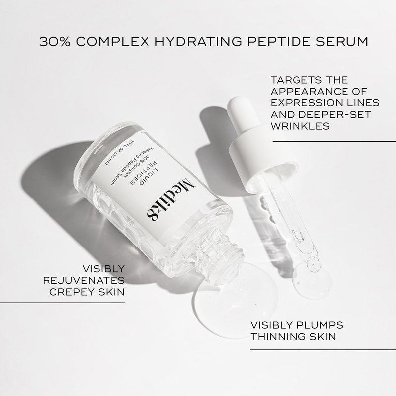 Medik8 Liquid Peptides - Multi Peptide Face Serum For Women and Men - Smooths Wrinkles and Fine Lines - Hydrating Serum - 1.0 oz