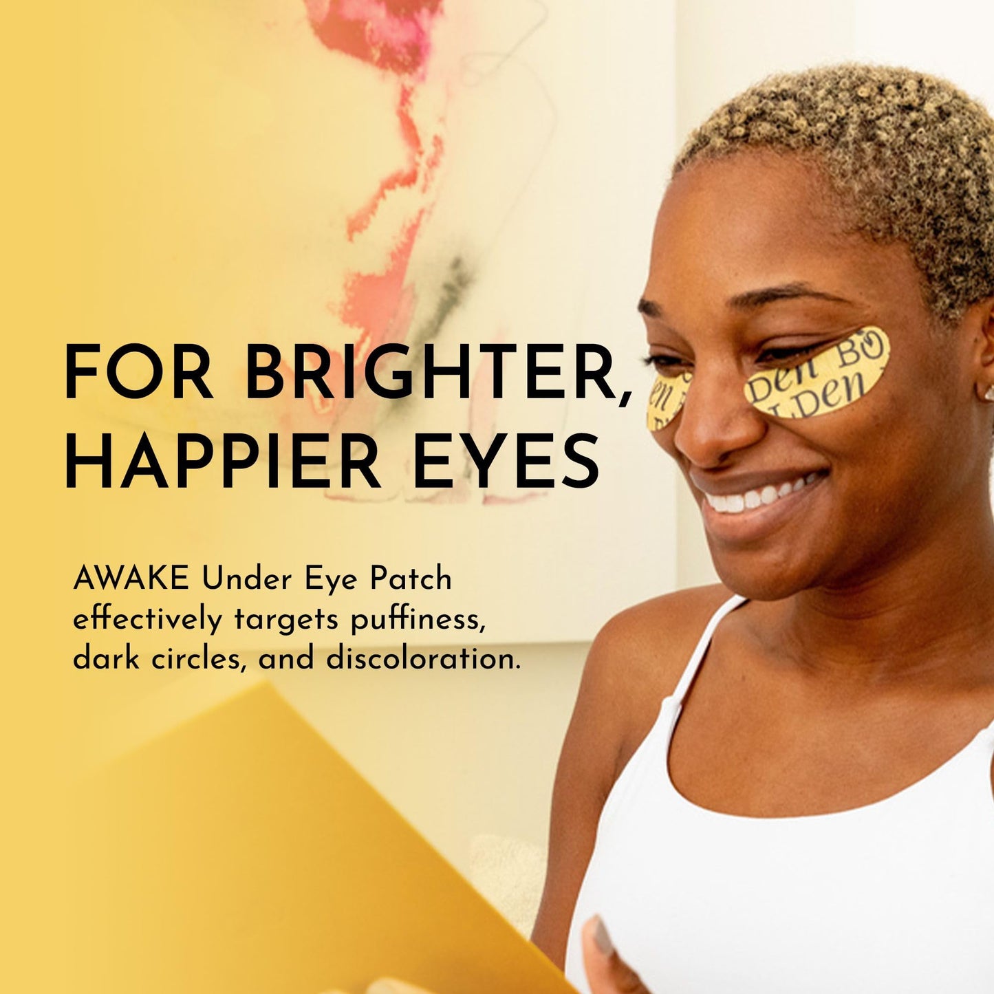 BOLDEN Awake Under Eye Patch | Eye Mask For Dark Circles, Puffiness & Discoloration | Brightening Eye Pads With Niacinamide, Alpha Arbutin, Tranexamic Acid & Vitamin C | 10 Pairs