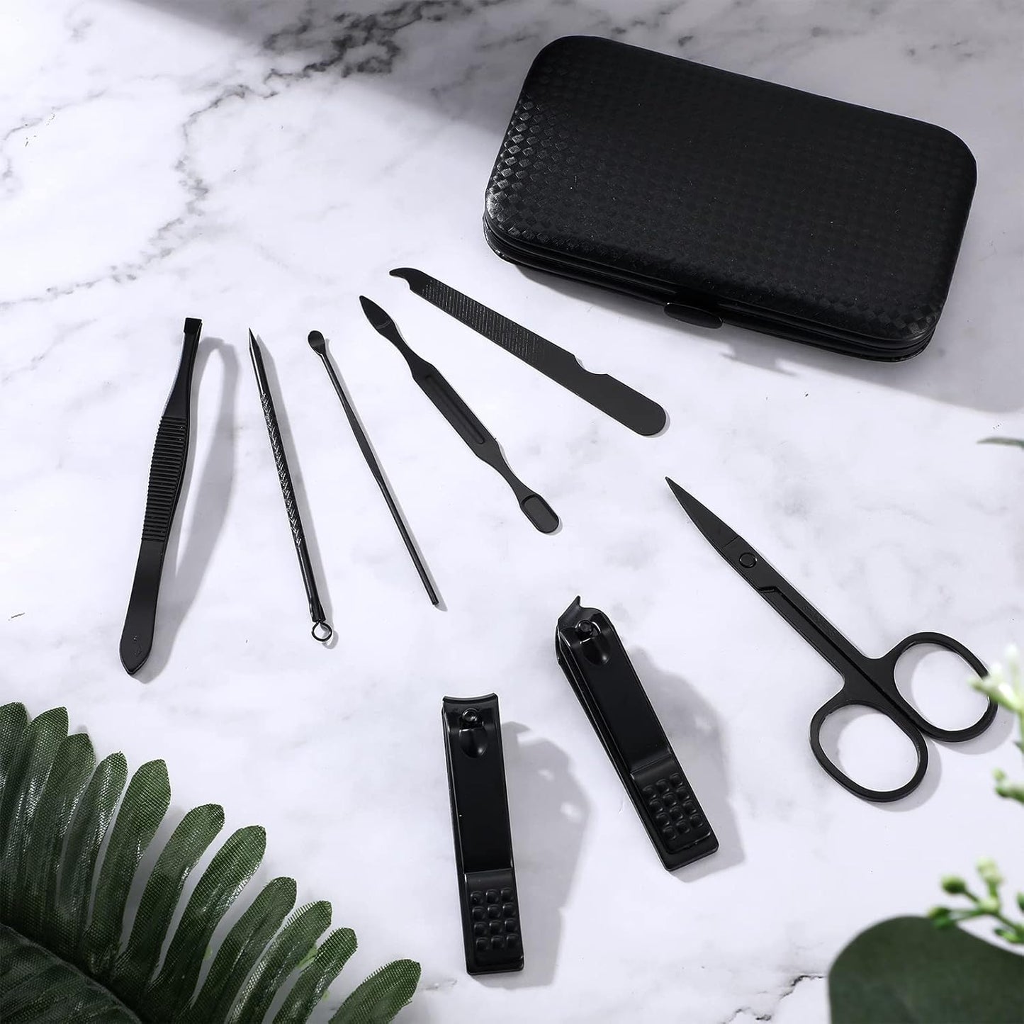Manicure Set - 12-Piece Stainless Steel Nail Clippers & Pedicure Kit | Travel Case Included, Perfect Gift for Coworkers & Nurses