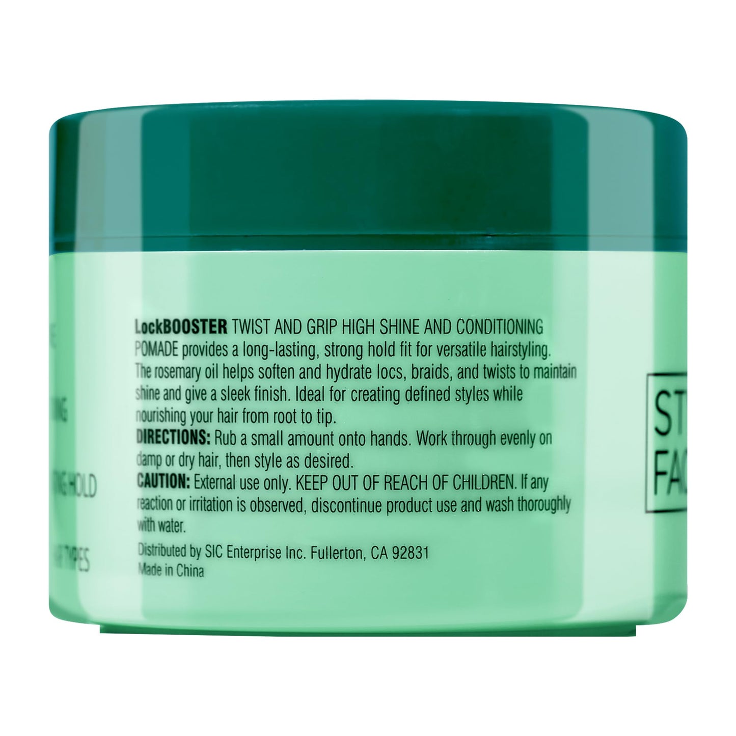Style Factor Lock BOOSTER Twist & Grip Braid Gel (5 Oz.) with Rosemary Oil— Strong Hold, Flake-Free, Frizz-Free Hair Braiding Gel for Defined & Long-Lasting Twists, Locs & Braids