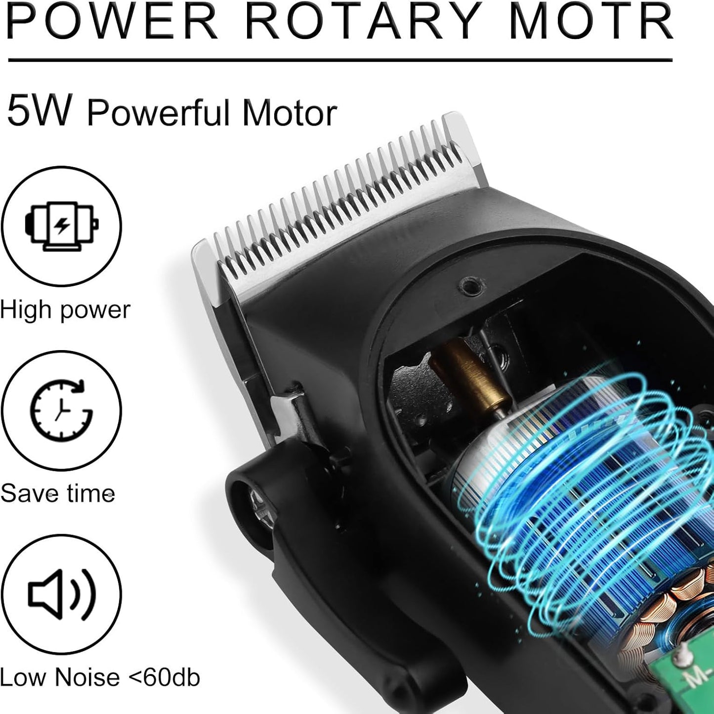 Professional Hair Clipper - LCD Display, 5W Motor, Type-C Charging | Low Noise, Stainless Steel Blade