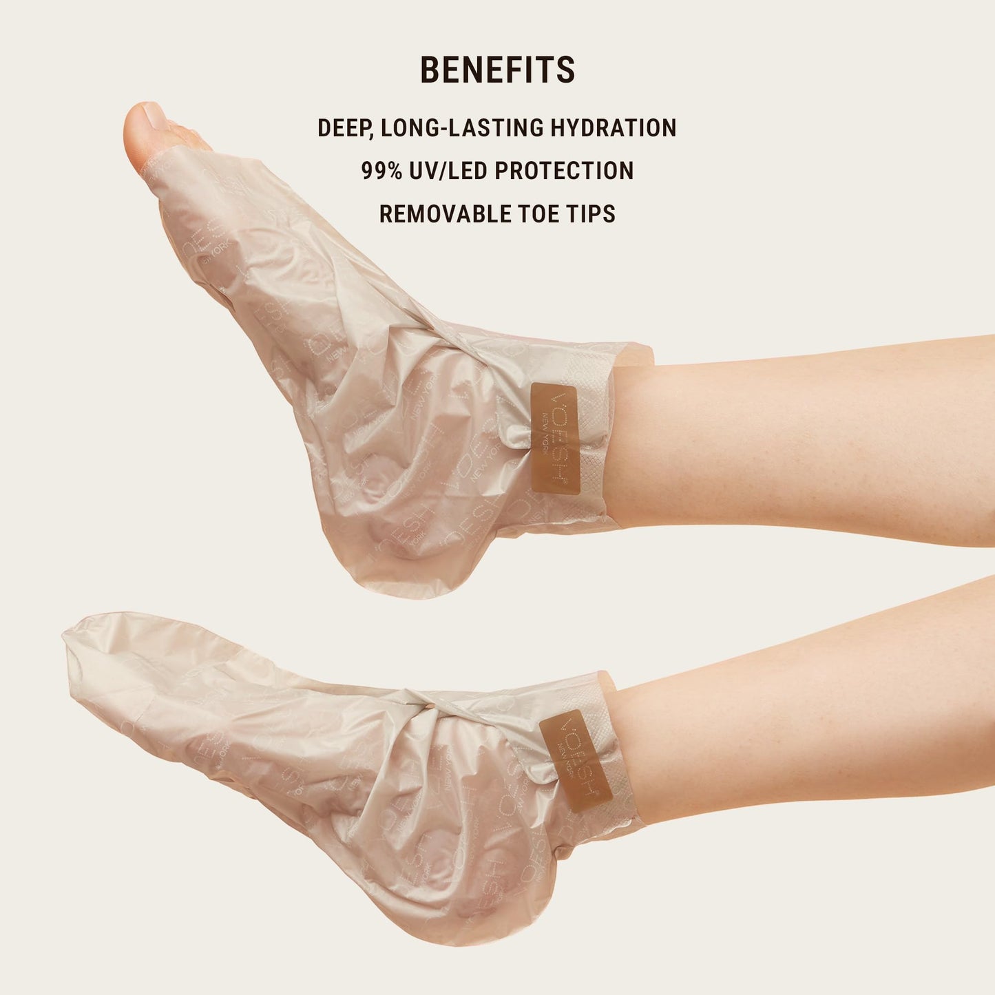 VOESH Collagen & Peeling Socks Duo, Peeling Socks, Collagen Socks, Foot Peel, Moisturizing Spa Socks, Foot Mask, Foot Exfoliator, Foot Care, Vegan