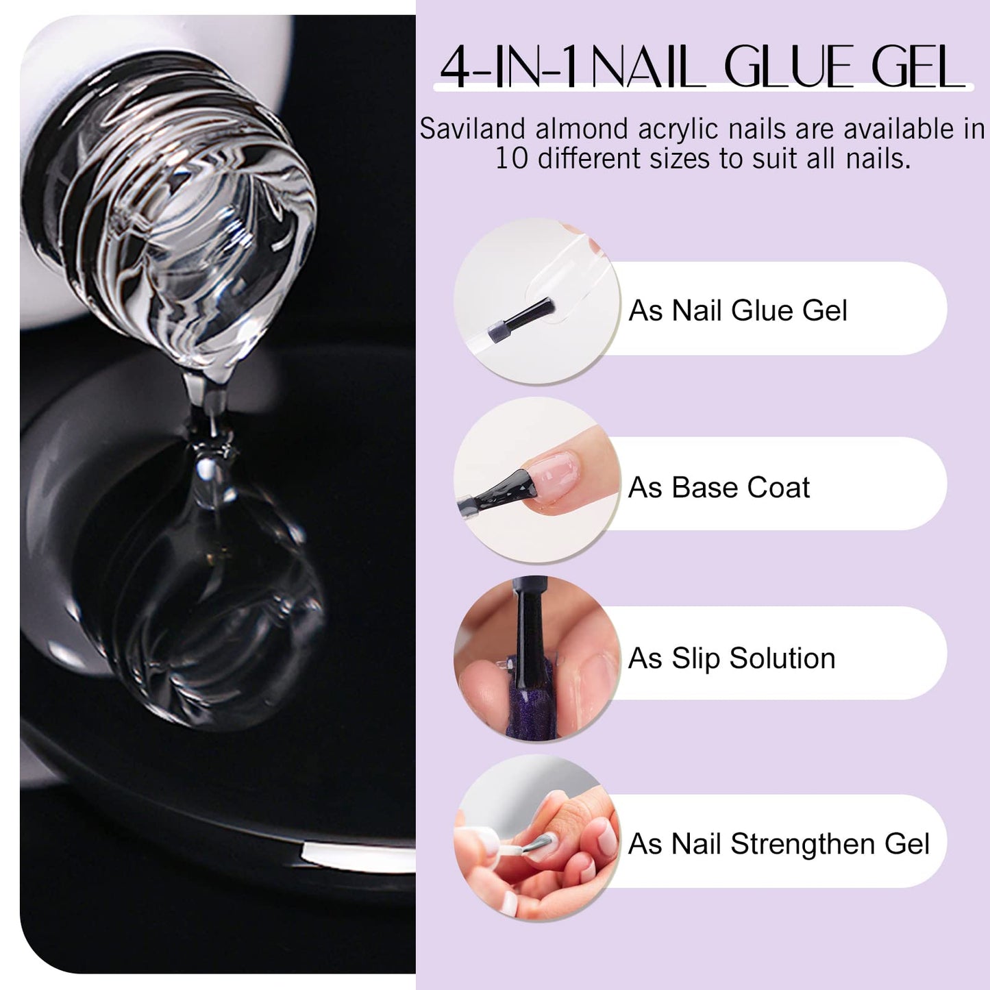SAVILAND Gel Nail Kit Almond