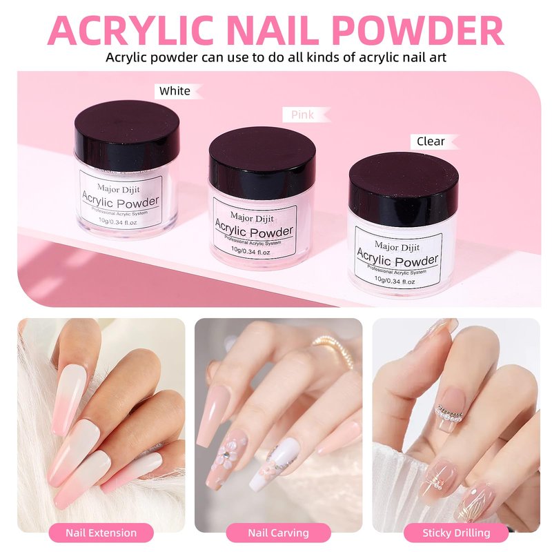 Acrylic Nail Kit With Everything For Beginners -Nail Kit Acrylic Set Nail Polish Kit With U V Light And Drill for women Home Salon