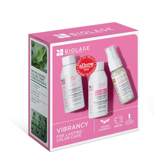 Biolage Color Last Travel Size Trio Kit - With Mini Color Last Shampoo, Conditioner, & All- In-One Spray, For Color-Treated Hair, Maintains Vibrancy & Adds Shine, 3 Piece Mini Set