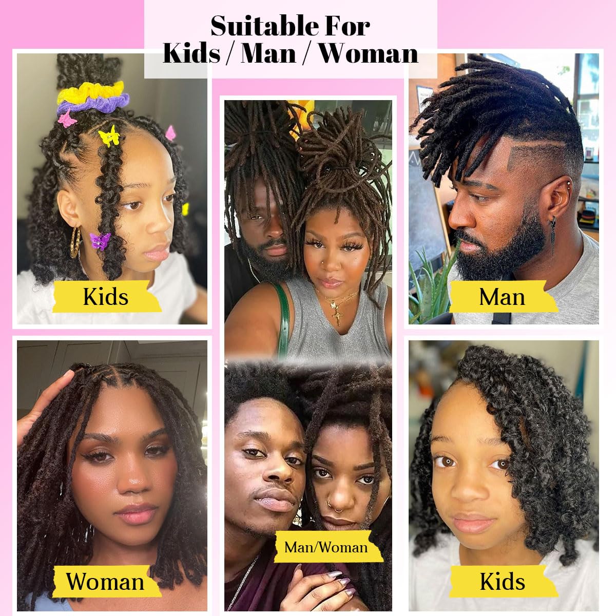 8 inch Loc Extensions Human Hair with Curly Ends, 0.4cm Width Permanent Dreadlock Extension Human Hair 20 Strands Natural 1b27 100% Full Handmade Dreads .Dyed and Bleached Drealocks