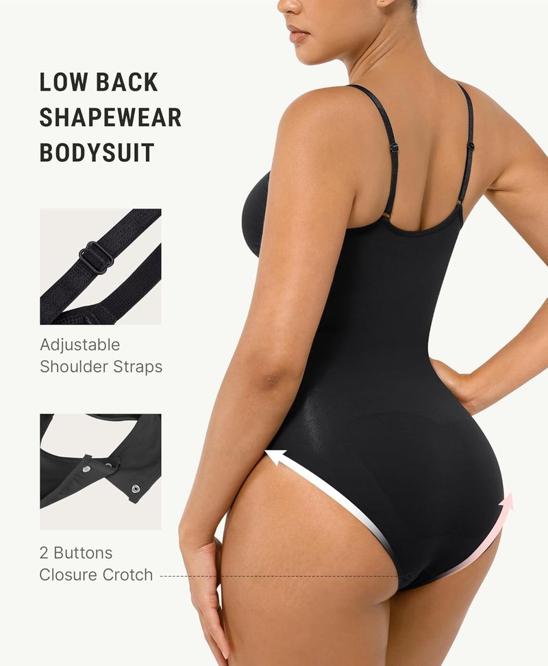Shapewear Bodysuit for Women - Tummy Control Seamless Body Shaper | Waist Snatching Design