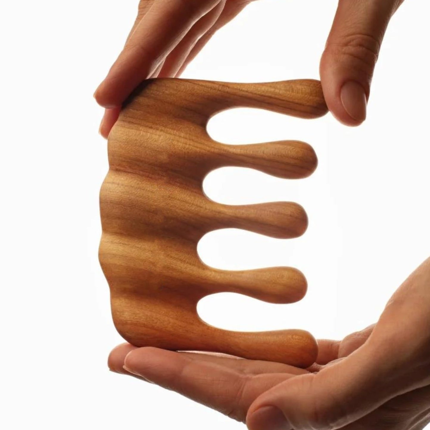 Handmade Wooden Hair Comb for Women Handmade Wooden Gua Sha Scalp Massager Natural Hair Stimulating Tool for Relaxation Lymphatic Drainage Stress Relief & Improved Circulation Eco-Friendly Self-Care Massage Tool for Healthy Hair Growth (Pear)