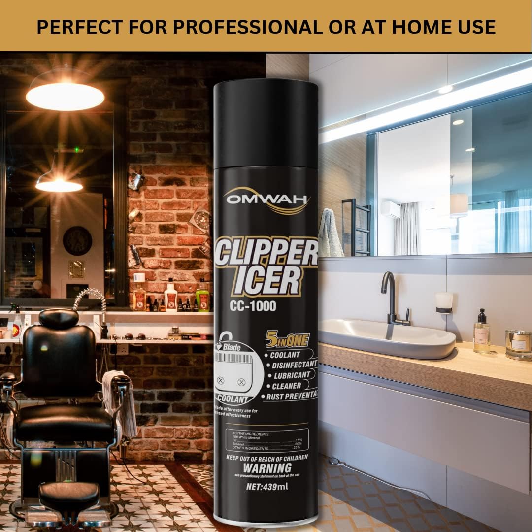 OMWAH 5-In-1 Clipper Spray - Blade Cleaner & Lubricant | 15 oz.