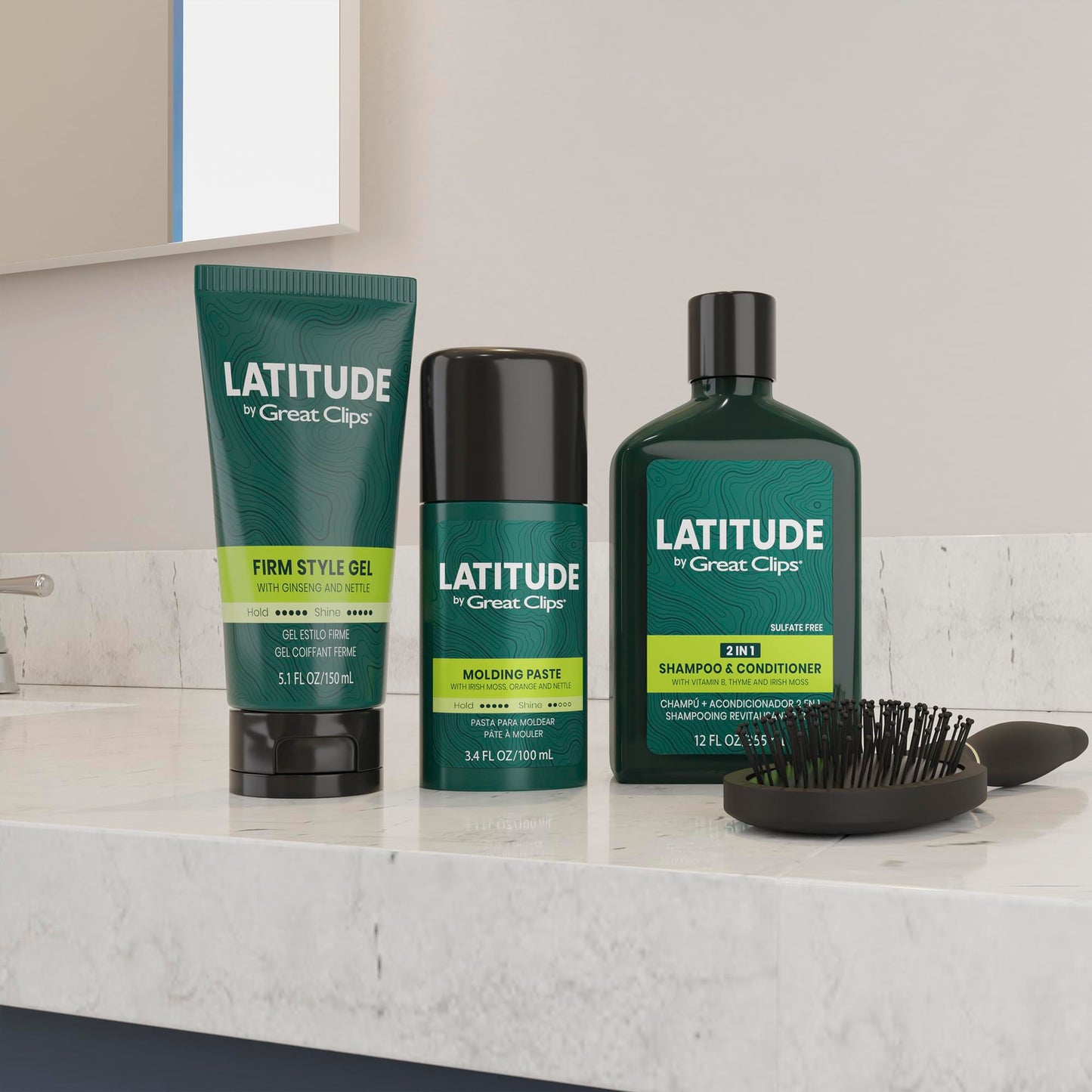 GREAT CLIPS LATITUDE 2-in-1 Shampoo + Conditioner | Daily Shampoo and Conditioner Set for Men | Promotes Full + Healthy Hair | 32oz | Packaging May Vary